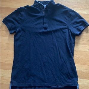 Men’s Navy blue mock collar polo